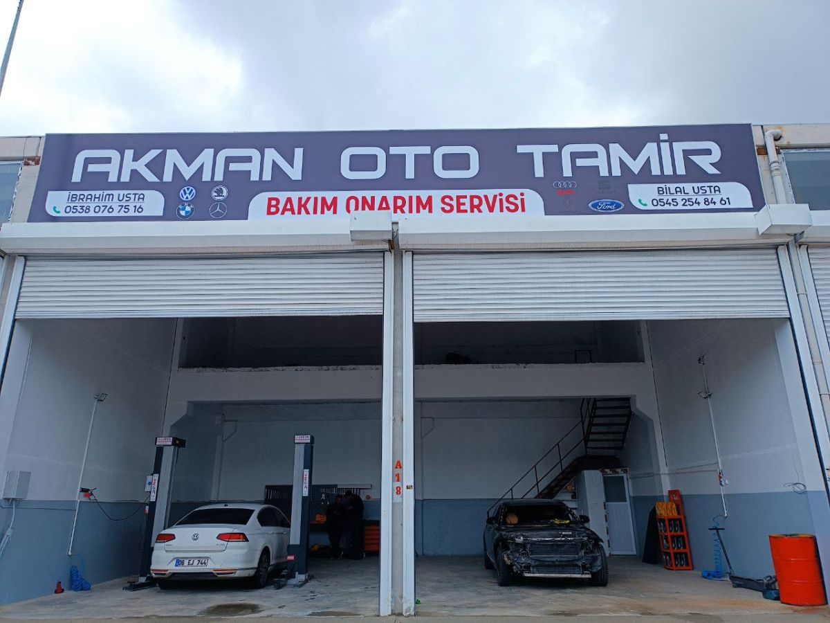 AKMAN OTO TAMİR GERME TABELA