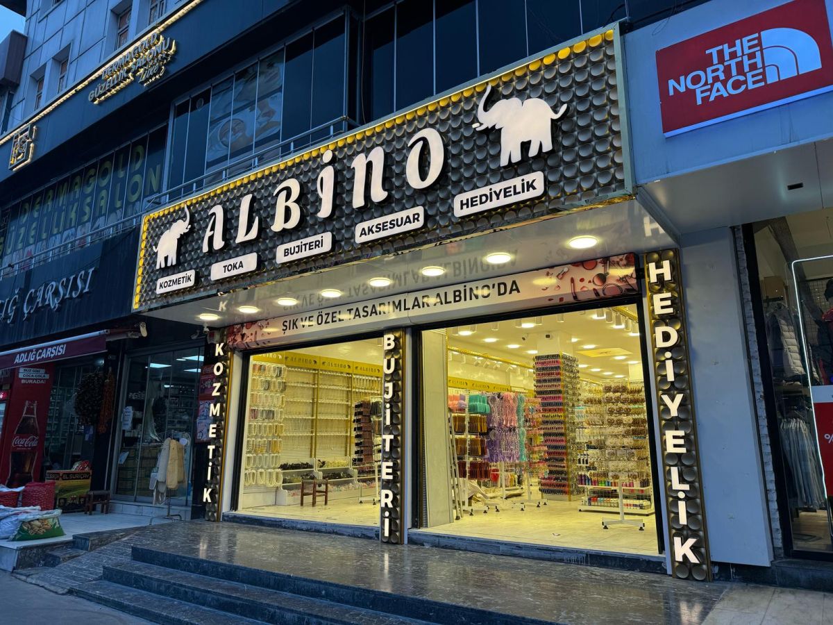 ALBİNO KOZMETİK IŞIKLI KUTUHARF TABELA