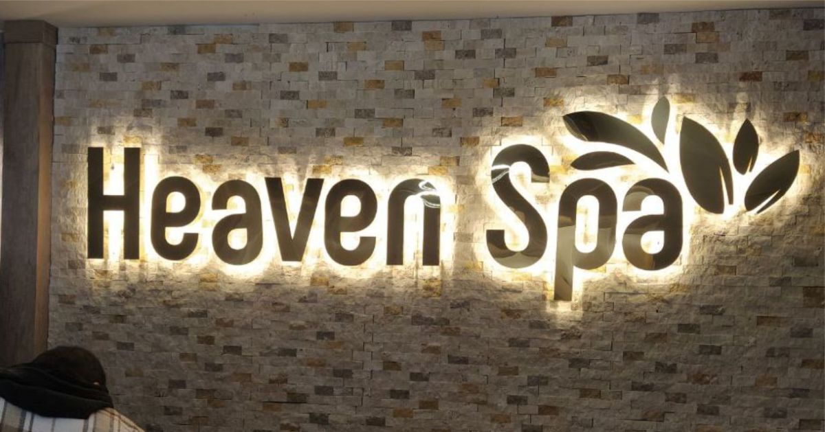 Batman Heaven Spa Işıklı Zemin Aydınlatmalı Kutuharf tabela