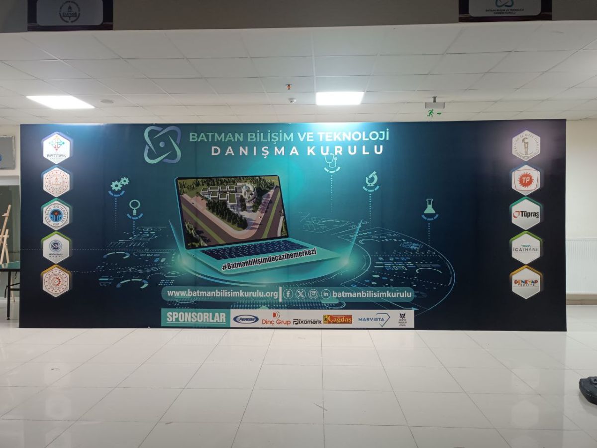 Batman Milli eğitim Backdrop Ayaklı Vinil Germe Tabela