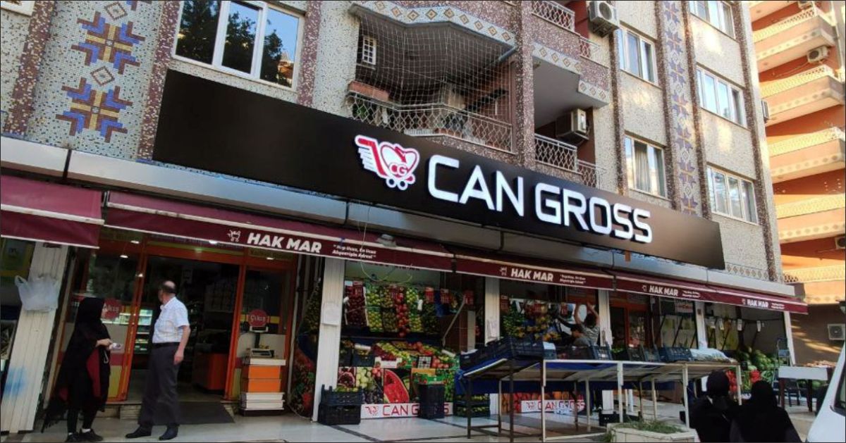 Can Gross Marketleri Kutu Harf Tabela