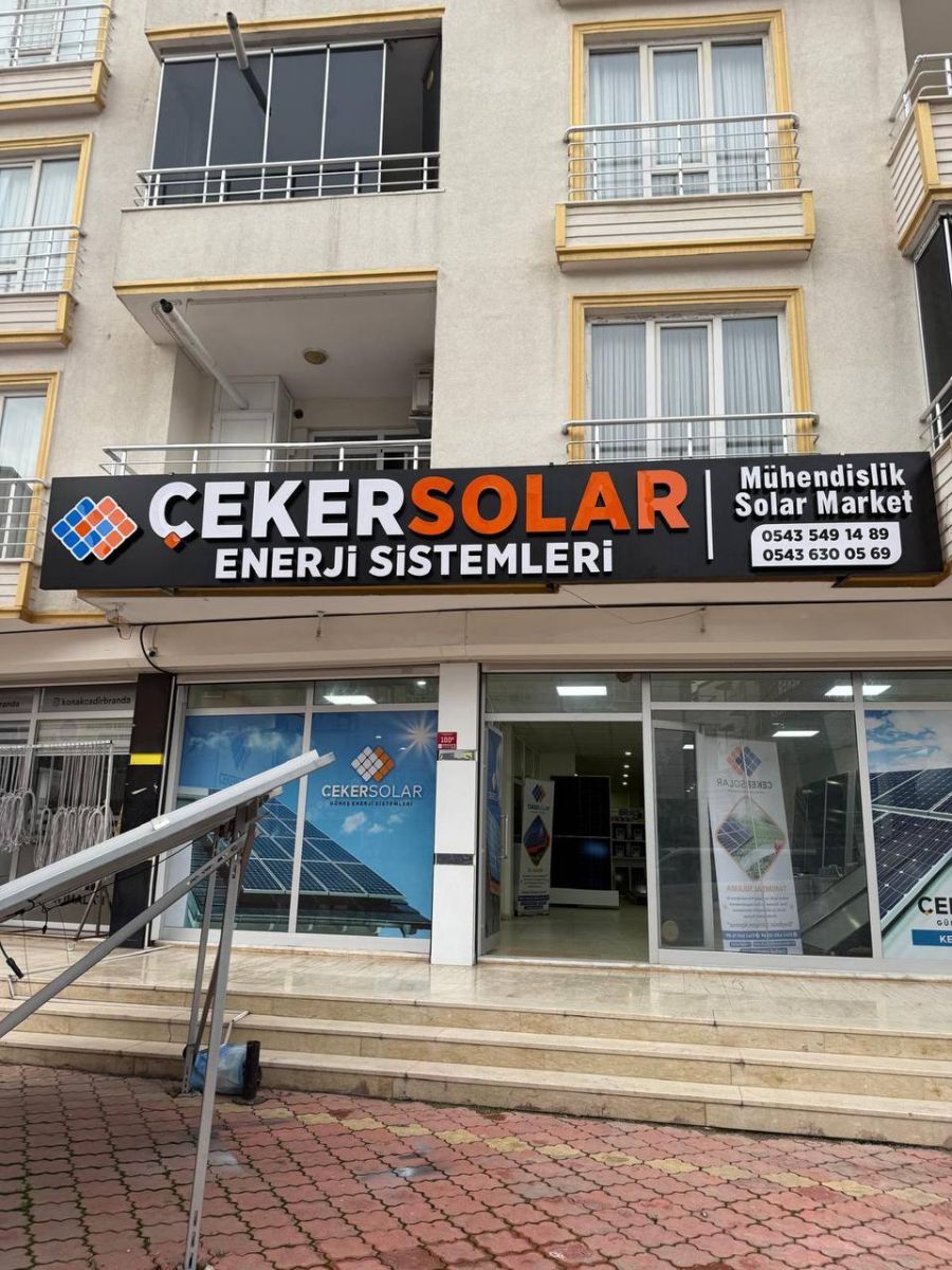 ÇEKER SOLAR IŞIKLI KUTUHARF TABELA