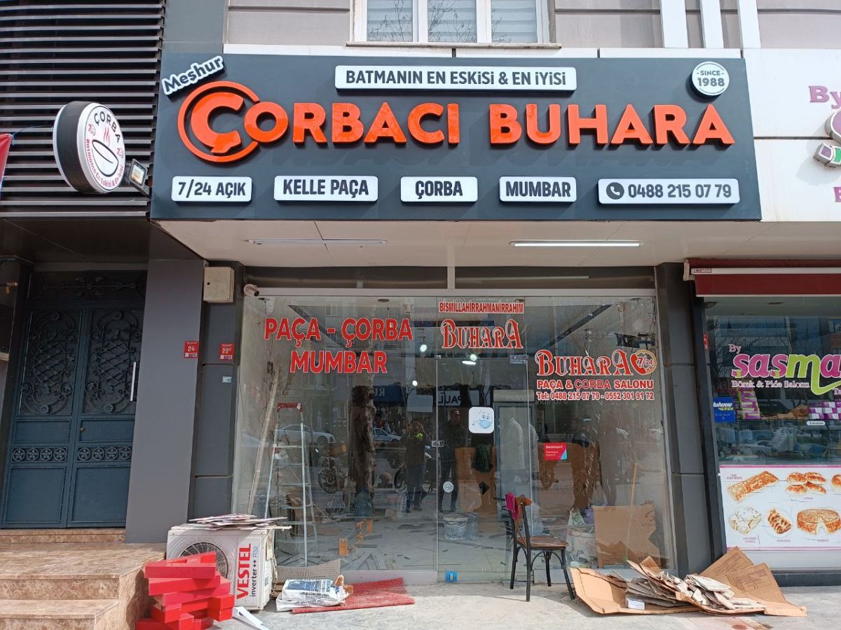 ÇORBACI BUHARA IŞIKLI KUTU HARF TABELA