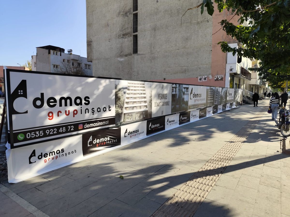 DEMAS İNŞAAT VİNİL GERME TABELA