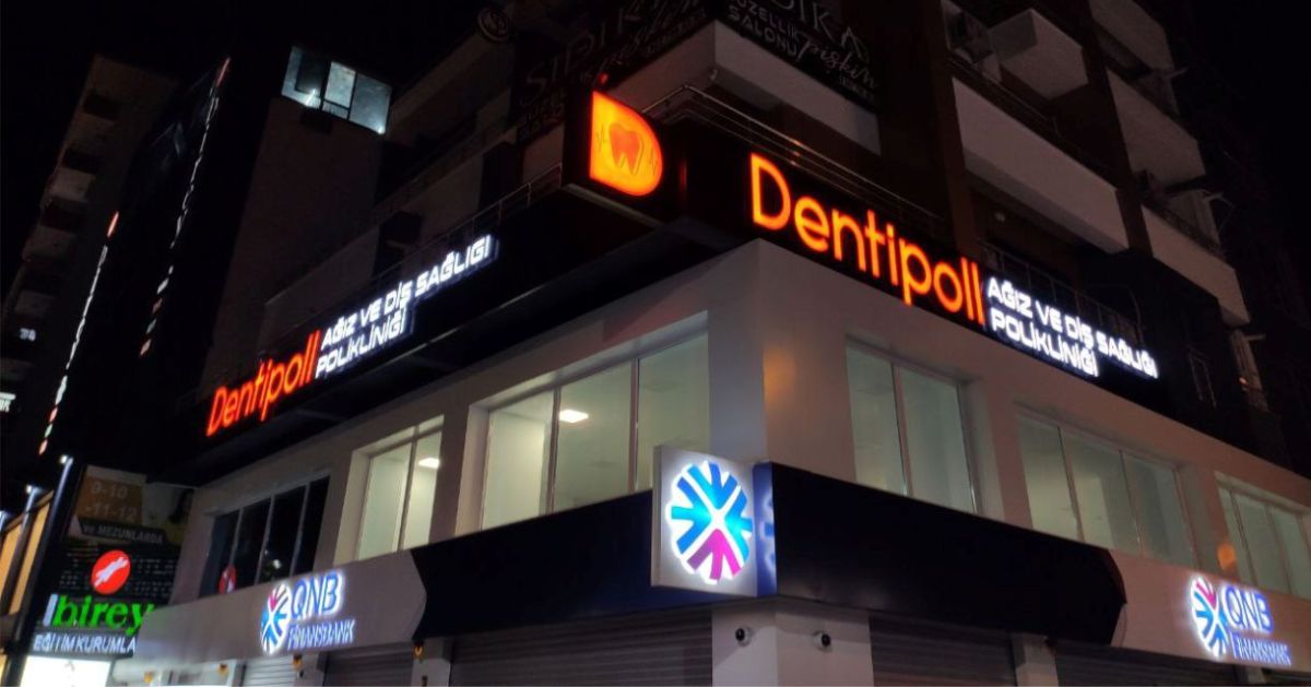 Dentipoll Diş Kliniği Kutu Harf Tabela