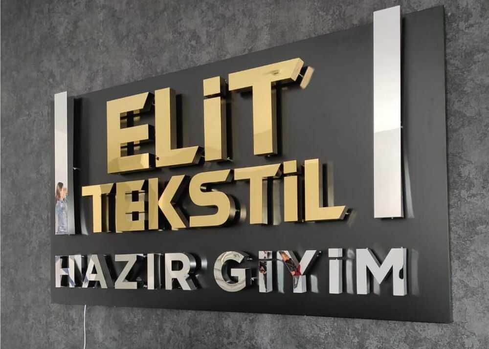 ELİT TEKSTİL KOMPOZİT ÜZERİ KUTUHARF TABELA