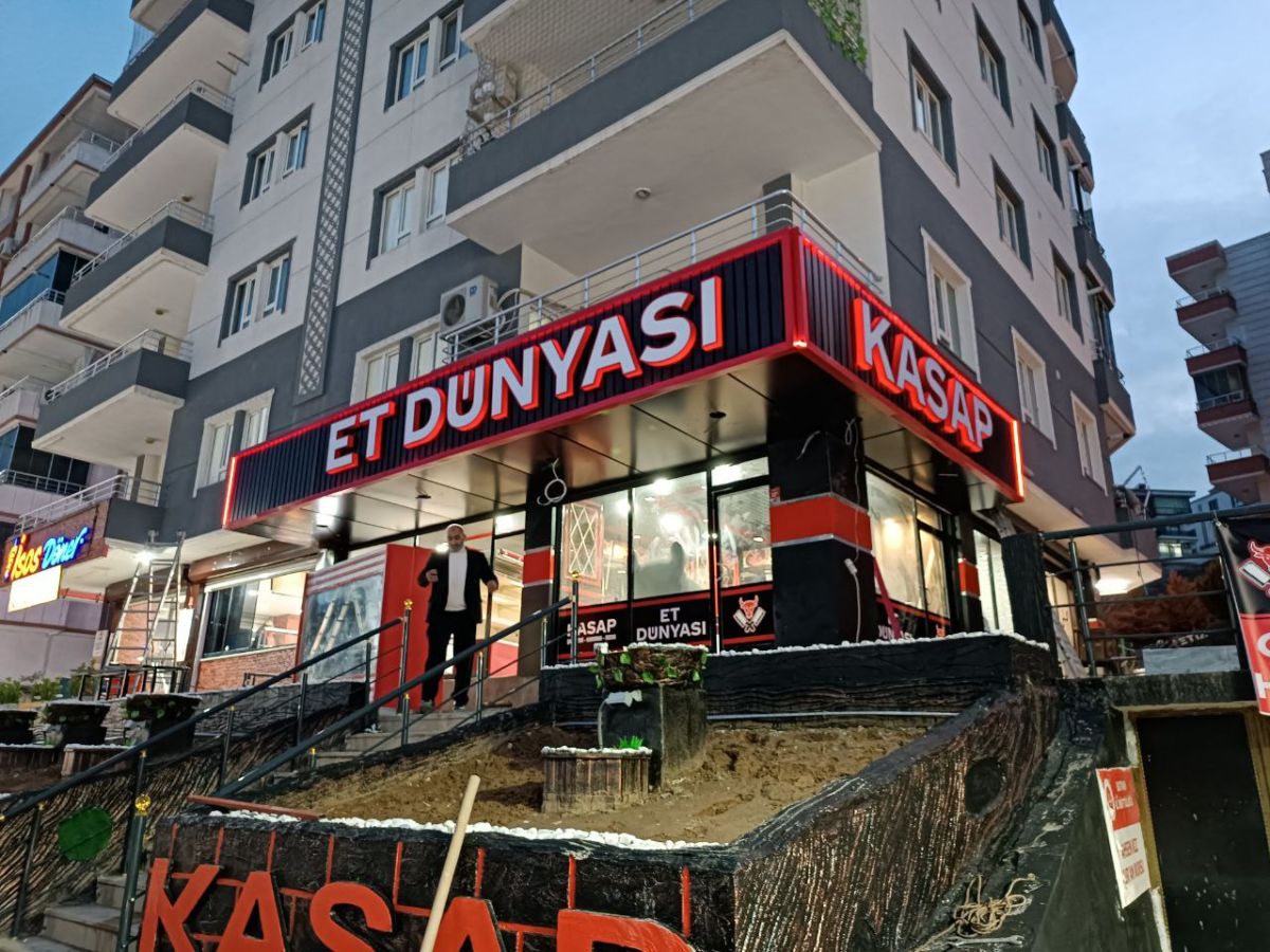 ET DÜNYASI KASAP IŞIKLI KUTU HARF TABELA