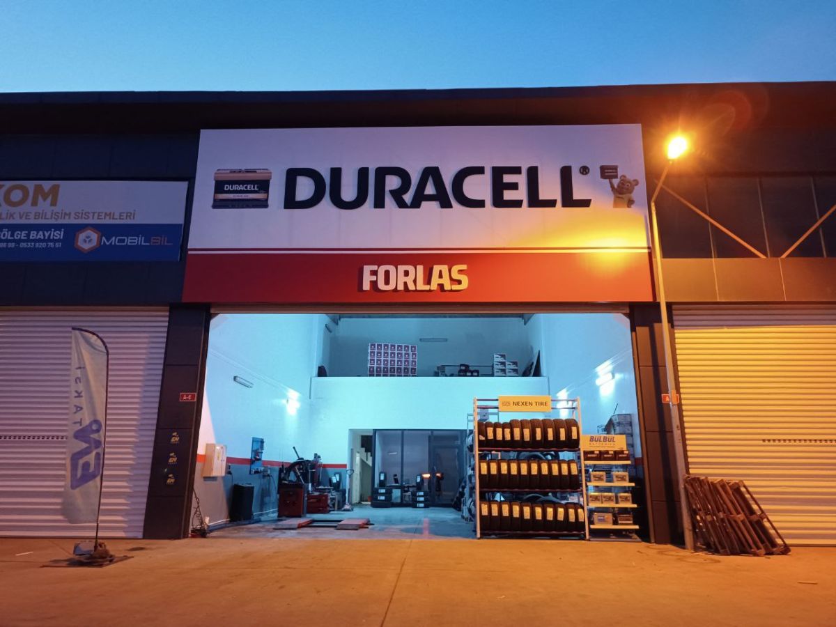 FORLAS DURACELL VİNİL ÜZERİ LAMPLEX TABELA