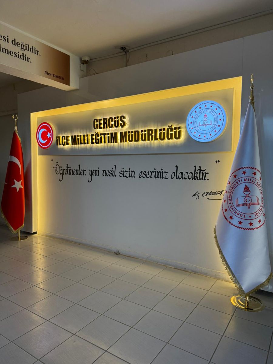 GERÇÜŞ İLÇE MİLLİ EĞİTİM IŞIKLI KUTU HARF TABELA