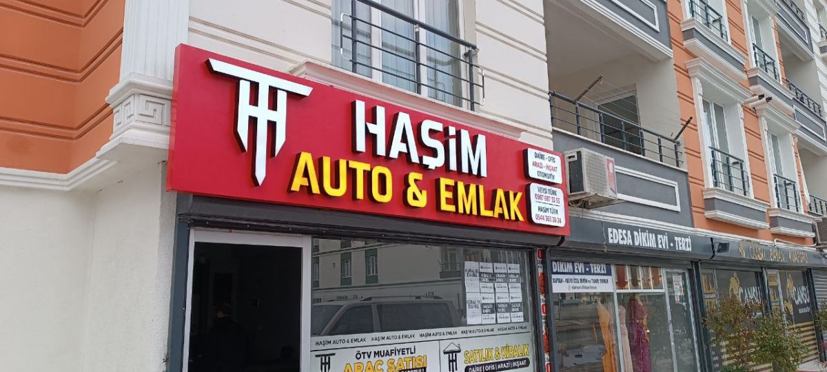 Haşim Auto Işıklı Kutu Harf Tabela