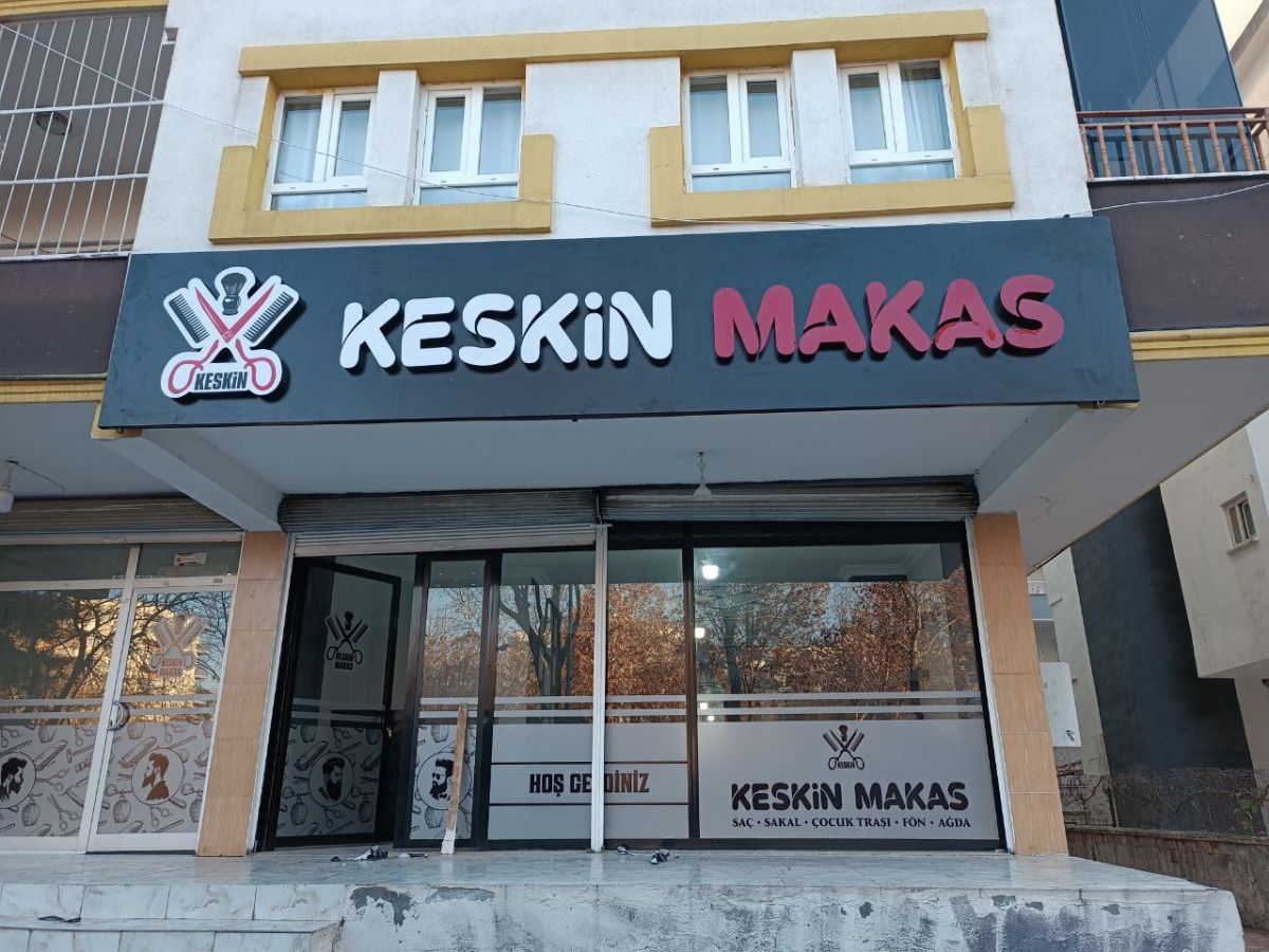 KESKİN MAKAS KUAFÖR IŞIKLI TABELA