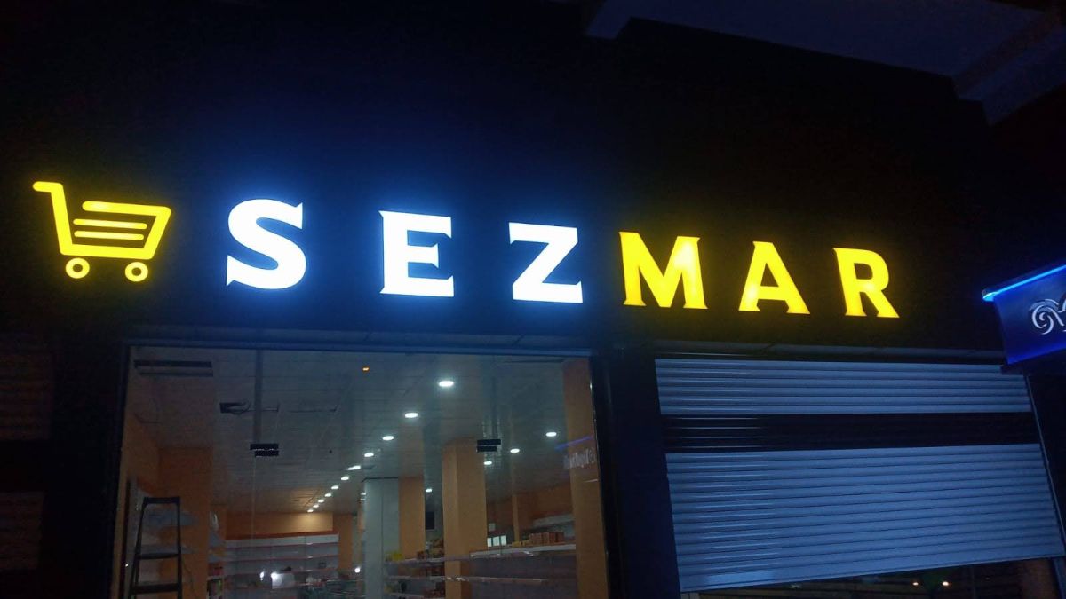 Kozluk Sez-Mar Işıklı Kutu harf Tabela