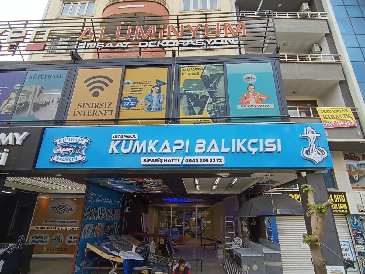 KUMKAPI BALIKÇISI KUTU HARF TABELA