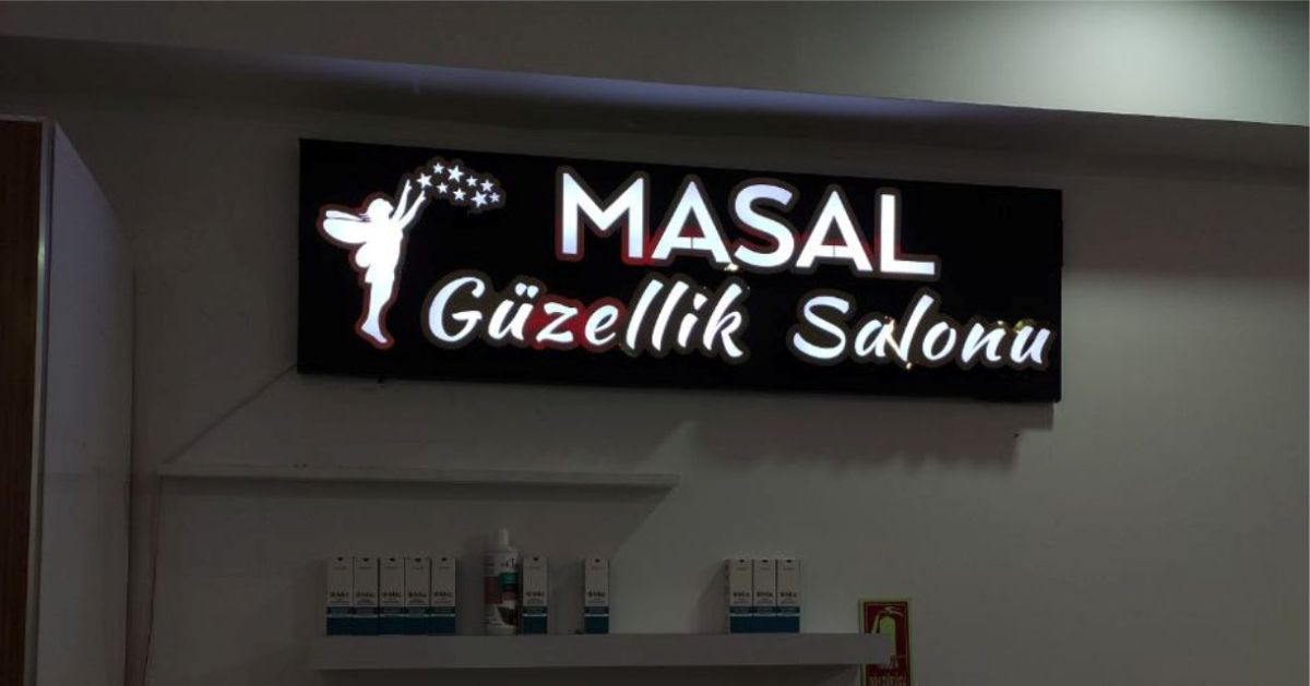 Masal Güzellik Salonu Işıklı Tabela