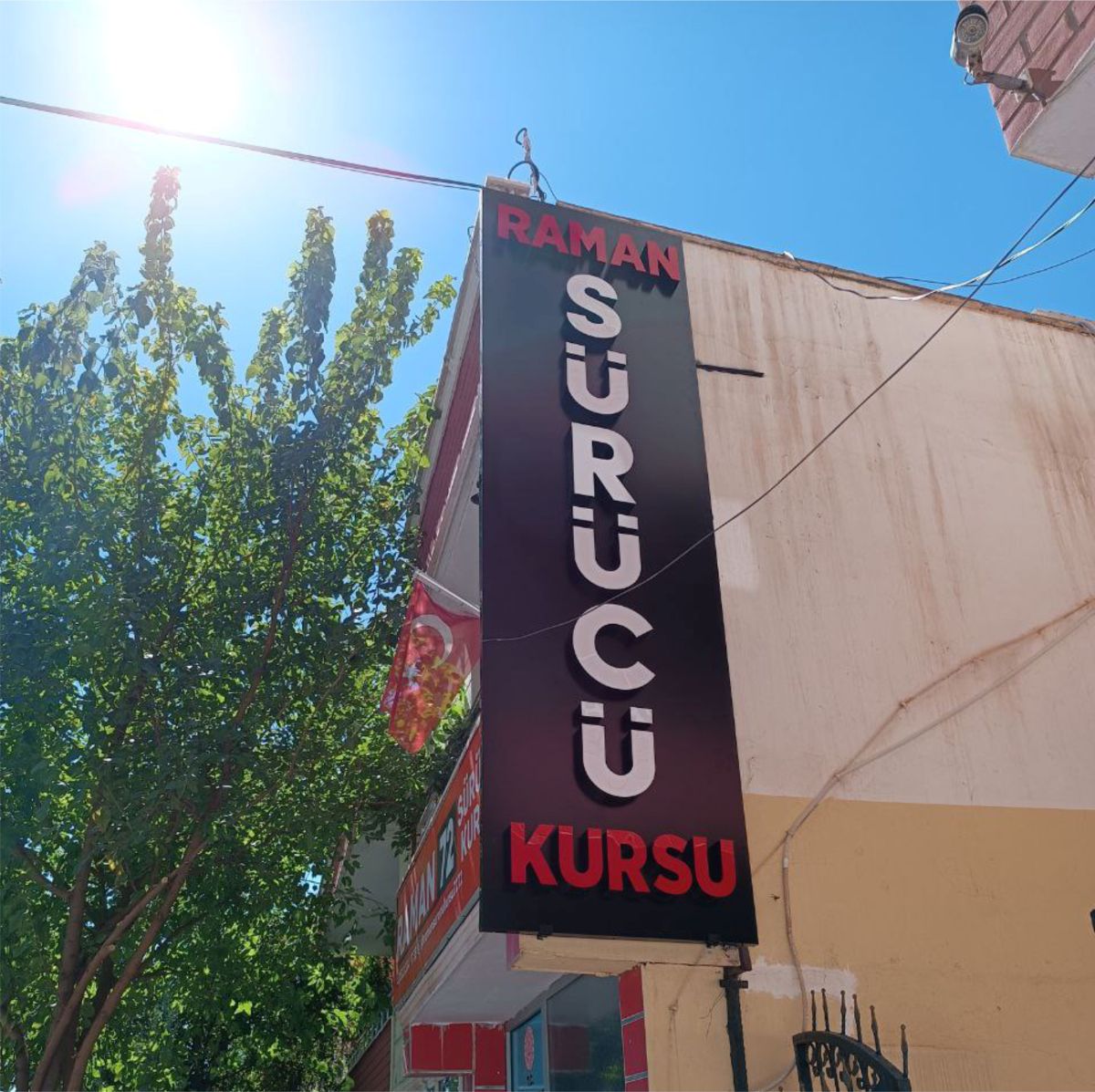 Raman Sürücü Kursu Kutu Harf Işıklı Tabela 