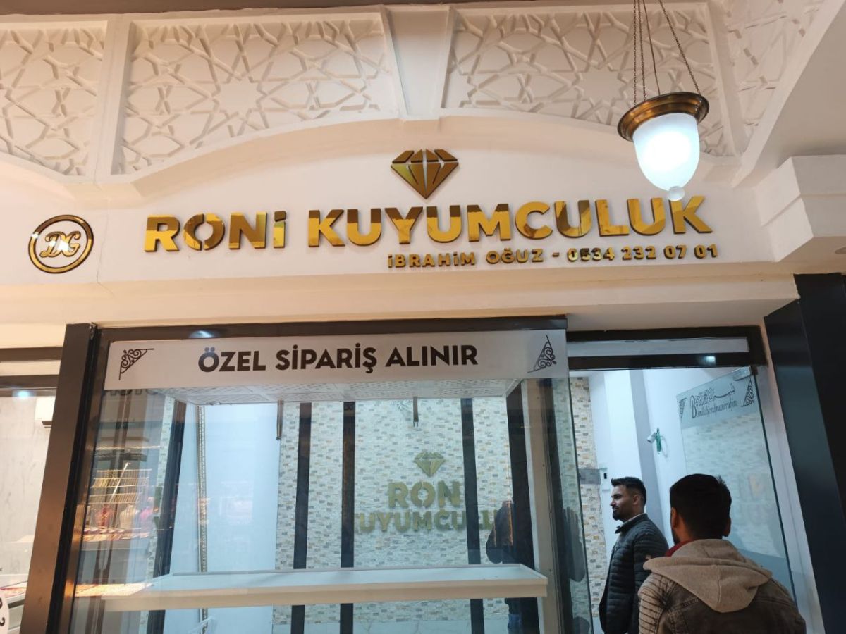 Roni Kuyumculuk Işıksız Harf Tabela