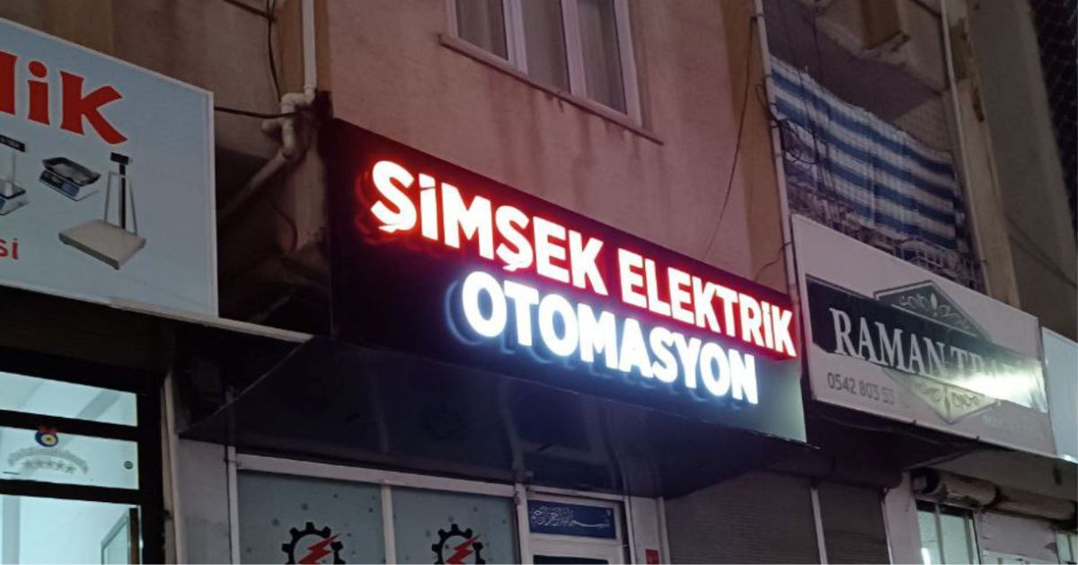 Şimşek Elektrik ve Otomasyon Sistemleri Işıklı Tabela