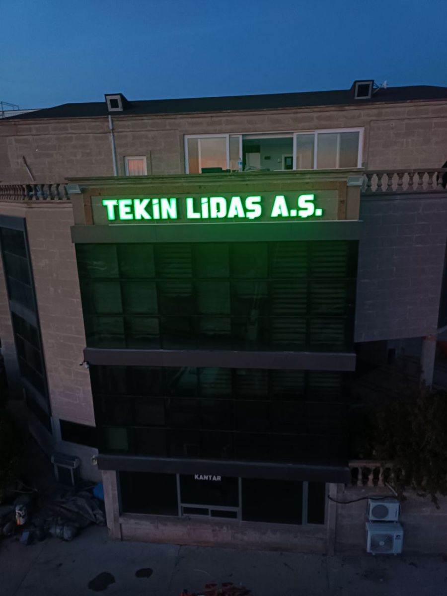 TEKİN LİDAŞ A.Ş CEPHE KUTU HARF TABELA
