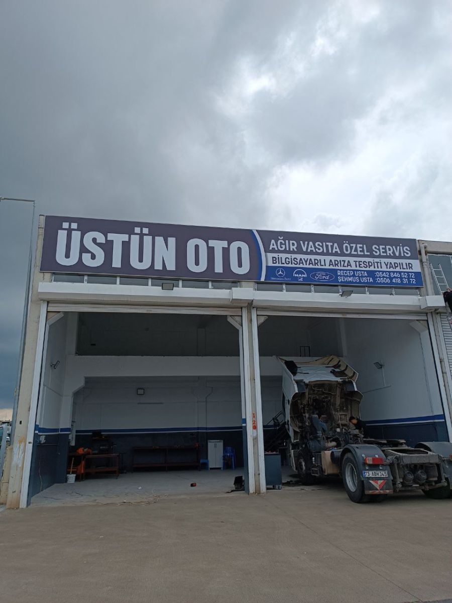 ÜSTÜN OTO TAMİR GERME VİNİL TABELA
