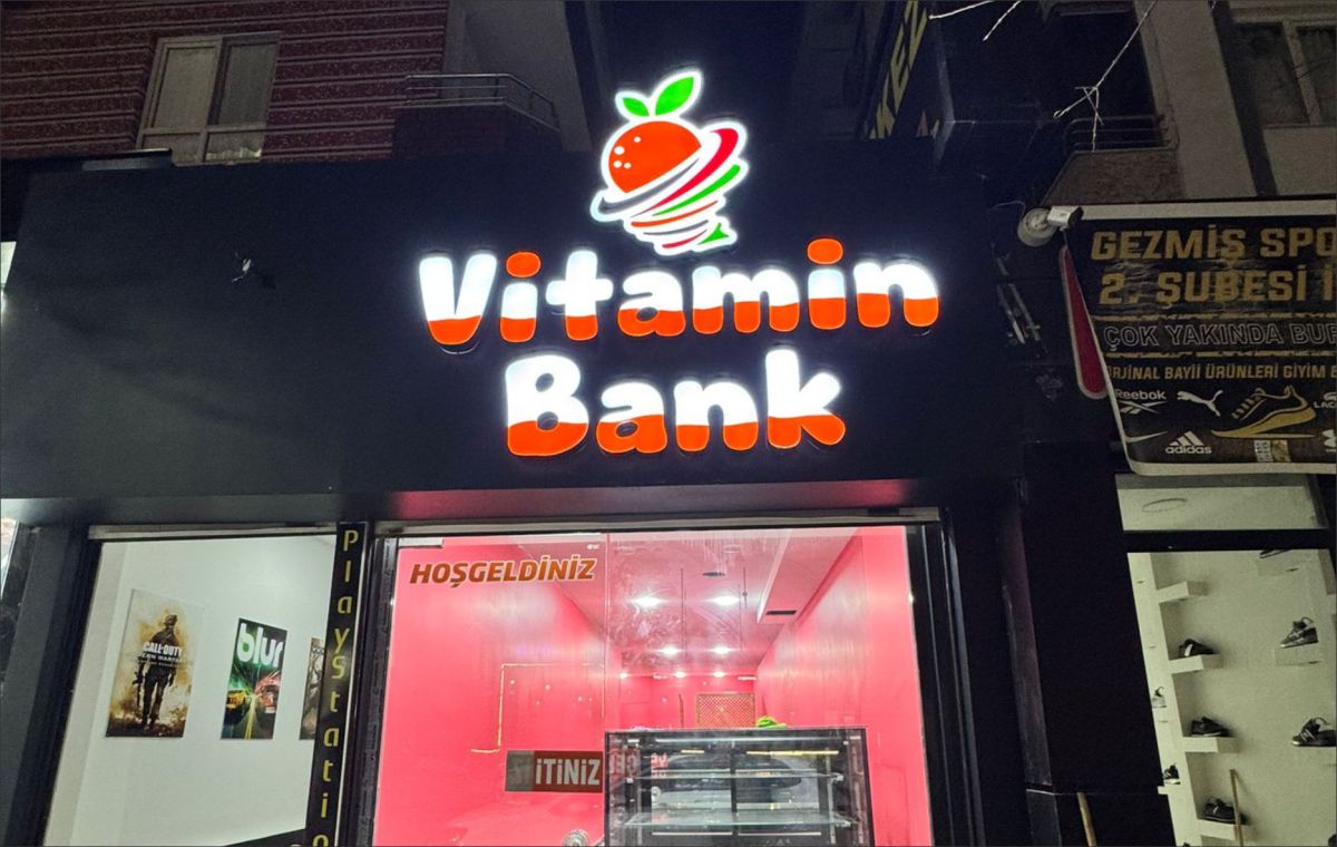 VİTAMİN BANK IŞIKLI KUTU HARF TABELA