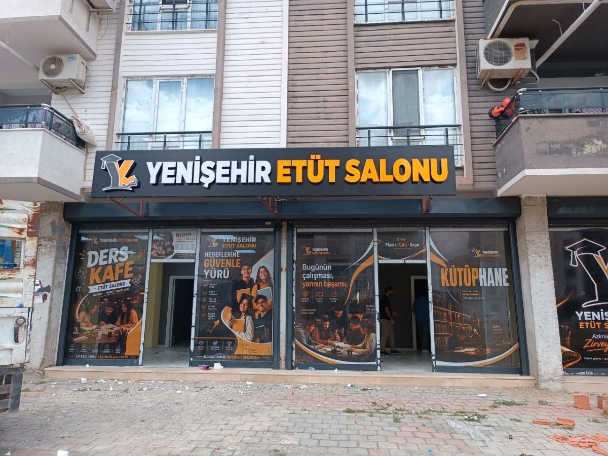 YENİŞEHİR ETÜT SALONU IŞIKLI KUTU HARF TABELA