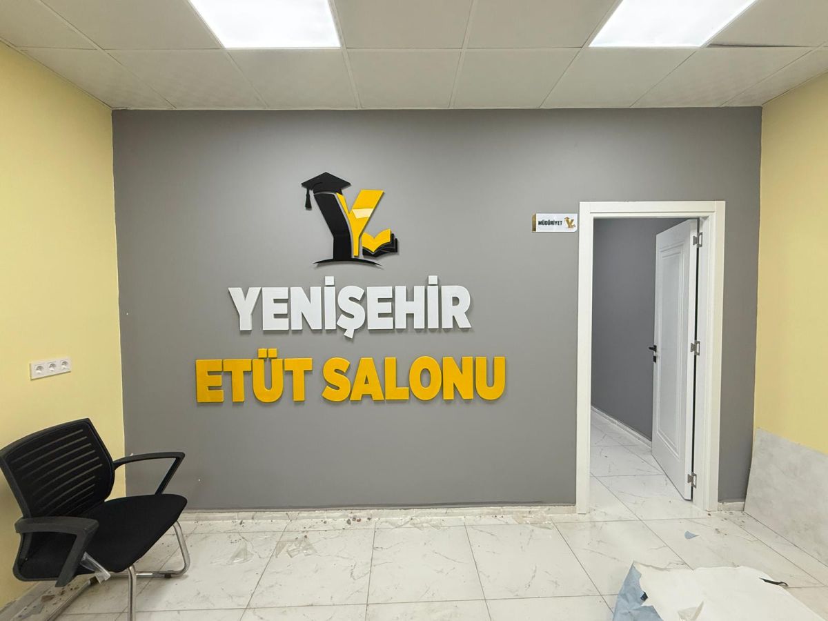 YENİŞEHİR ETÜT SALONU IŞIKSIZ LAMPLEX HARF TABELA
