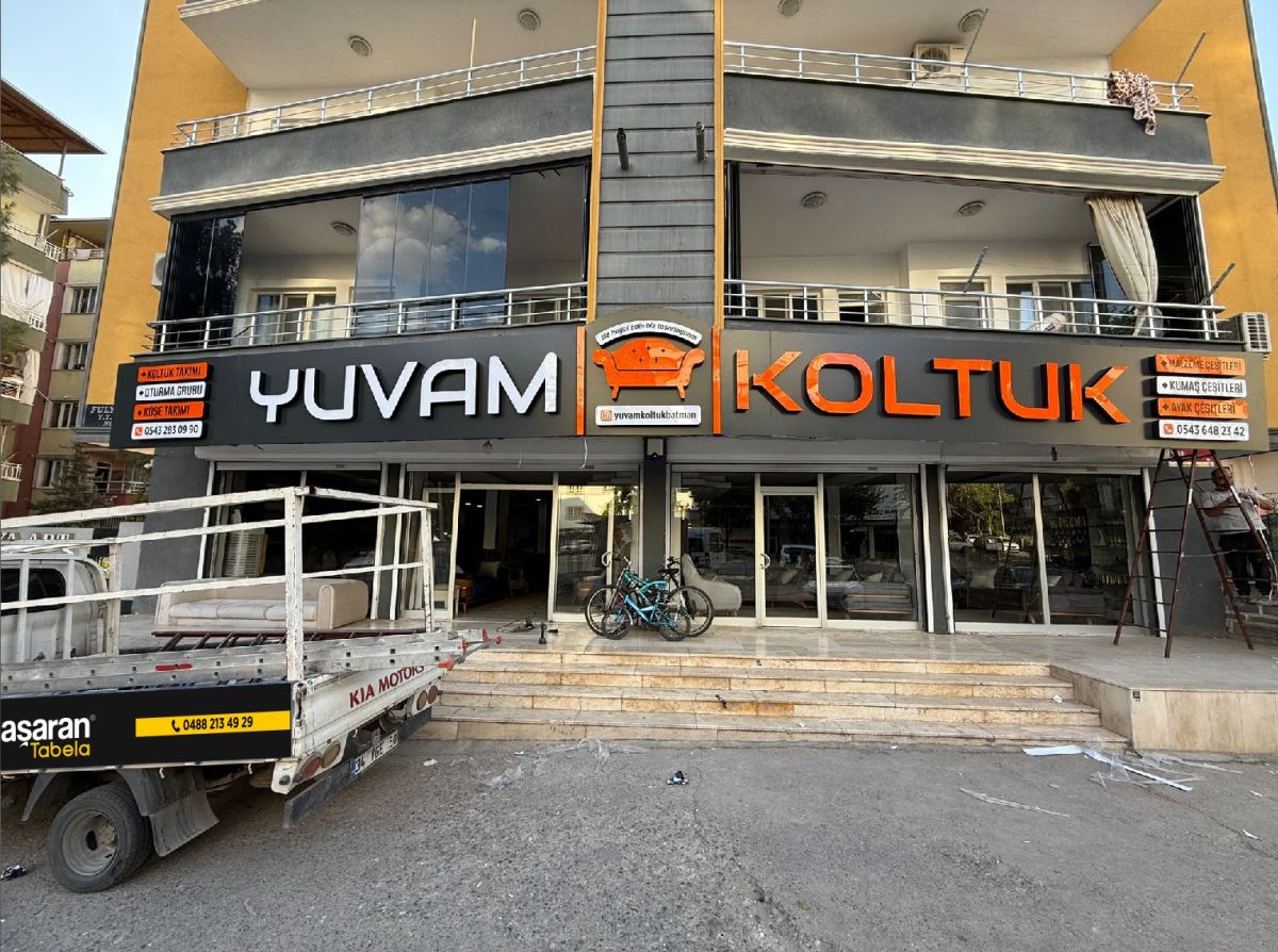 YUVAM KOLTUK KOMPOZİT ÜZERİ KUTU HARF TABELA IŞIKLI