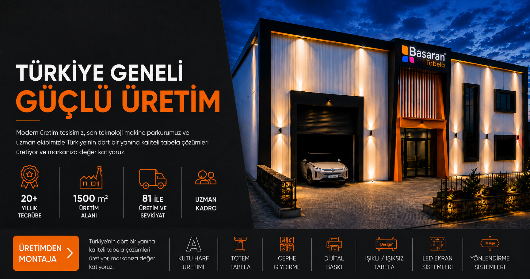 Batman Başaran Tabela - Profesyonel Işıklı Kutu Harf Tabela
